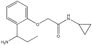 2-[2-(1-aminopropyl)phenoxy]-N-cyclopropylacetamide Structure