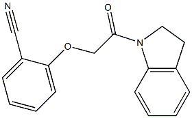 2-[2-(2,3-dihydro-1H-indol-1-yl)-2-oxoethoxy]benzonitrile Structure