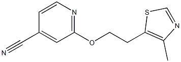 2-[2-(4-methyl-1,3-thiazol-5-yl)ethoxy]isonicotinonitrile Structure