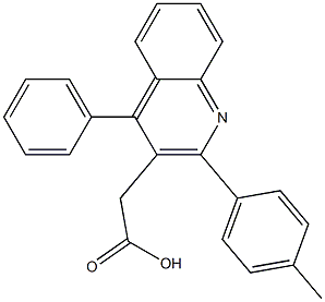 2-[2-(4-methylphenyl)-4-phenylquinolin-3-yl]acetic acid 구조식 이미지