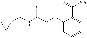 2-[2-(aminocarbonothioyl)phenoxy]-N-(cyclopropylmethyl)acetamide 구조식 이미지