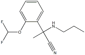 2-[2-(difluoromethoxy)phenyl]-2-(propylamino)propanenitrile 구조식 이미지