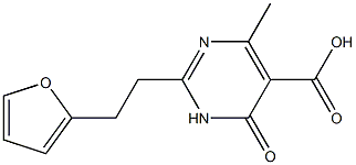 2-[2-(furan-2-yl)ethyl]-4-methyl-6-oxo-1,6-dihydropyrimidine-5-carboxylic acid Structure