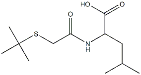 2-[2-(tert-butylsulfanyl)acetamido]-4-methylpentanoic acid 구조식 이미지