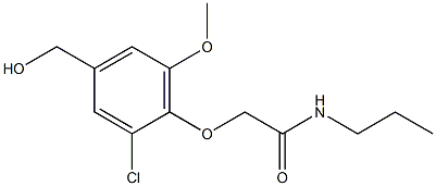 2-[2-chloro-4-(hydroxymethyl)-6-methoxyphenoxy]-N-propylacetamide Structure