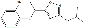 2-[3-(2-methylpropyl)-1,2,4-oxadiazol-5-yl]-3,4-dihydro-2H-1,4-benzoxazine 구조식 이미지
