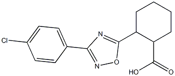 2-[3-(4-chlorophenyl)-1,2,4-oxadiazol-5-yl]cyclohexane-1-carboxylic acid Structure