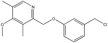 2-[3-(chloromethyl)phenoxymethyl]-4-methoxy-3,5-dimethylpyridine Structure