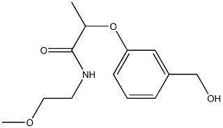 2-[3-(hydroxymethyl)phenoxy]-N-(2-methoxyethyl)propanamide Structure