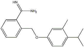 2-[3-methyl-4-(propan-2-yl)phenoxymethyl]benzene-1-carboximidamide 구조식 이미지