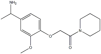 2-[4-(1-aminoethyl)-2-methoxyphenoxy]-1-(piperidin-1-yl)ethan-1-one 구조식 이미지