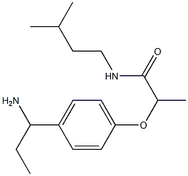 2-[4-(1-aminopropyl)phenoxy]-N-(3-methylbutyl)propanamide 구조식 이미지