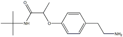 2-[4-(2-aminoethyl)phenoxy]-N-tert-butylpropanamide 구조식 이미지