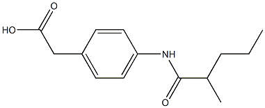 2-[4-(2-methylpentanamido)phenyl]acetic acid 구조식 이미지