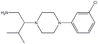 2-[4-(3-chlorophenyl)piperazin-1-yl]-3-methylbutan-1-amine 구조식 이미지