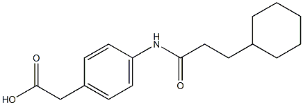 2-[4-(3-cyclohexylpropanamido)phenyl]acetic acid Structure