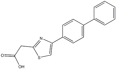 2-[4-(4-phenylphenyl)-1,3-thiazol-2-yl]acetic acid 구조식 이미지