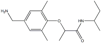 2-[4-(aminomethyl)-2,6-dimethylphenoxy]-N-(butan-2-yl)propanamide Structure