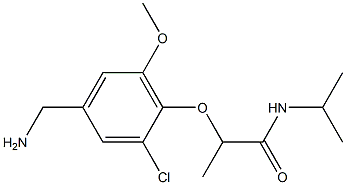 2-[4-(aminomethyl)-2-chloro-6-methoxyphenoxy]-N-(propan-2-yl)propanamide 구조식 이미지