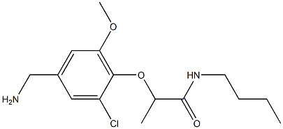 2-[4-(aminomethyl)-2-chloro-6-methoxyphenoxy]-N-butylpropanamide Structure