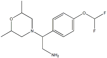 2-[4-(difluoromethoxy)phenyl]-2-(2,6-dimethylmorpholin-4-yl)ethan-1-amine 구조식 이미지