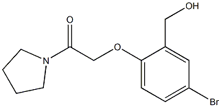 2-[4-bromo-2-(hydroxymethyl)phenoxy]-1-(pyrrolidin-1-yl)ethan-1-one 구조식 이미지