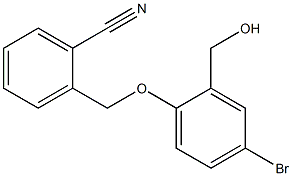2-[4-bromo-2-(hydroxymethyl)phenoxymethyl]benzonitrile Structure