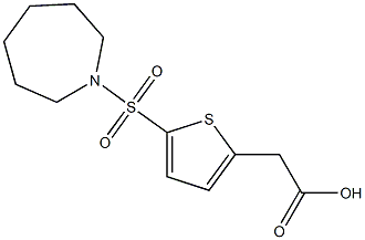 2-[5-(azepane-1-sulfonyl)thiophen-2-yl]acetic acid Structure