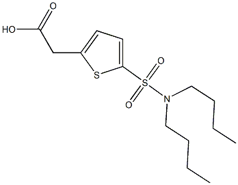 2-[5-(dibutylsulfamoyl)thiophen-2-yl]acetic acid Structure