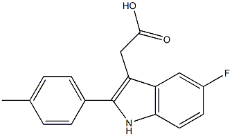 2-[5-fluoro-2-(4-methylphenyl)-1H-indol-3-yl]acetic acid Structure