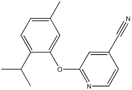 2-[5-methyl-2-(propan-2-yl)phenoxy]pyridine-4-carbonitrile 구조식 이미지
