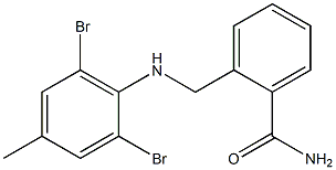 2-{[(2,6-dibromo-4-methylphenyl)amino]methyl}benzamide Structure
