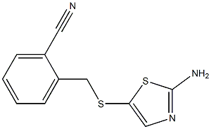 2-{[(2-amino-1,3-thiazol-5-yl)thio]methyl}benzonitrile Structure