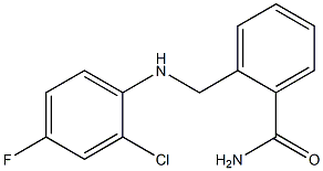 2-{[(2-chloro-4-fluorophenyl)amino]methyl}benzamide Structure