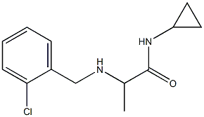 2-{[(2-chlorophenyl)methyl]amino}-N-cyclopropylpropanamide 구조식 이미지