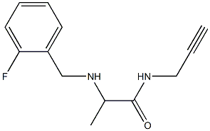 2-{[(2-fluorophenyl)methyl]amino}-N-(prop-2-yn-1-yl)propanamide 구조식 이미지