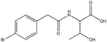 2-{[(4-bromophenyl)acetyl]amino}-3-hydroxybutanoic acid Structure