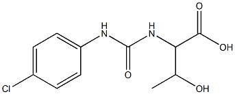 2-{[(4-chlorophenyl)carbamoyl]amino}-3-hydroxybutanoic acid 구조식 이미지