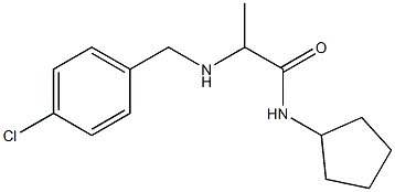 2-{[(4-chlorophenyl)methyl]amino}-N-cyclopentylpropanamide Structure