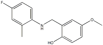 2-{[(4-fluoro-2-methylphenyl)amino]methyl}-4-methoxyphenol 구조식 이미지