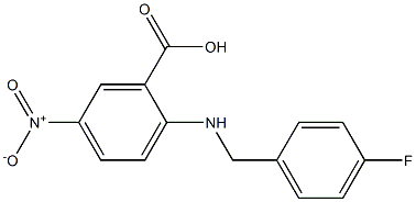 2-{[(4-fluorophenyl)methyl]amino}-5-nitrobenzoic acid 구조식 이미지
