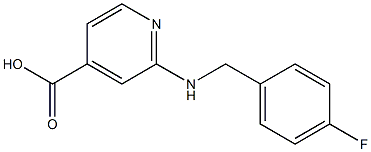 2-{[(4-fluorophenyl)methyl]amino}pyridine-4-carboxylic acid 구조식 이미지