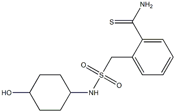 2-{[(4-hydroxycyclohexyl)sulfamoyl]methyl}benzene-1-carbothioamide 구조식 이미지