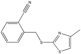 2-{[(4-methyl-1,3-thiazol-2-yl)sulfanyl]methyl}benzonitrile Structure