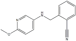 2-{[(6-methoxypyridin-3-yl)amino]methyl}benzonitrile 구조식 이미지