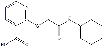 2-{[(cyclohexylcarbamoyl)methyl]sulfanyl}pyridine-3-carboxylic acid Structure