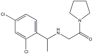 2-{[1-(2,4-dichlorophenyl)ethyl]amino}-1-(pyrrolidin-1-yl)ethan-1-one 구조식 이미지