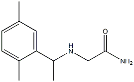 2-{[1-(2,5-dimethylphenyl)ethyl]amino}acetamide 구조식 이미지