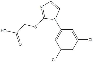 2-{[1-(3,5-dichlorophenyl)-1H-imidazol-2-yl]sulfanyl}acetic acid 구조식 이미지