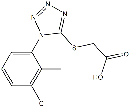 2-{[1-(3-chloro-2-methylphenyl)-1H-1,2,3,4-tetrazol-5-yl]sulfanyl}acetic acid 구조식 이미지